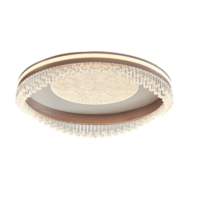 Acrylic Carmine Red Round Ceiling Light Italian Style Living Room Lighting LED Three Color Dimmable for Bedroom Study Dining Villa Tea Lamps