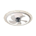 White/Black/Gold Copper Motor Light Fan Integrated Flush Mount Ceiling Lighting Fixture Led Ceiling Fan 3 Coltemperature Smart Remote Control Modern Ceiling Lamp for Living Room Bedroom/K/23