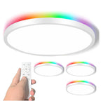 11.4in Backlit RGB Ceiling Light, 32W Ultra-Thin 1.4in,Dimmable
