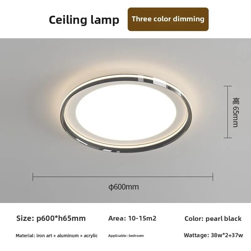 Ultra Thin Modern Ceiling Light Full Spectrum LED Eye Protection Smart Control for Living Room Bedroom Dining Room,Simple