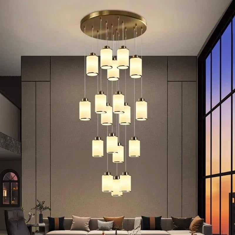 Nordic Home Decor Dining Room Pendant Lamp Lights Indoor Lighting Ceiling Hanging Light Chandelier Lamps for Living(68 Head,RC Remote dimming)