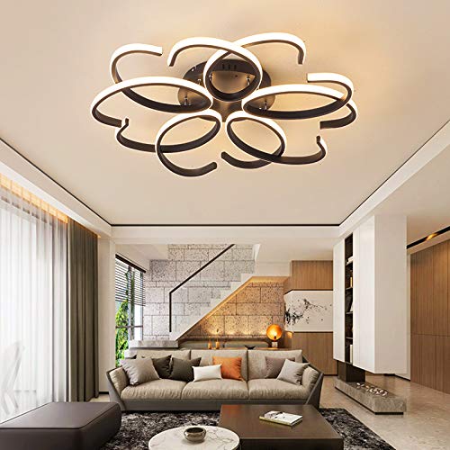 Aluminum Modern Led Ceiling Lights for Living Study Room Bedroom Lampe Plafond Indoor Ceiling Lamp Smart Lighting Decorative Lamp Fixtures Dimmable,72 * 8.5Cm