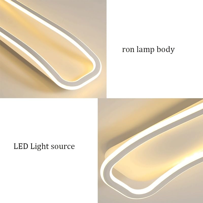 Aluminum Long Strip Shape Ceiling Lamps Modern Simple Corridor Light LED Source Three Color Dimmable for Living Room Dining Balcony Dressing