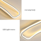 Aluminum Long Strip Shape Ceiling Lamps Modern Simple Corridor Light LED Source Three Color Dimmable for Living Room Dining Balcony Dressing