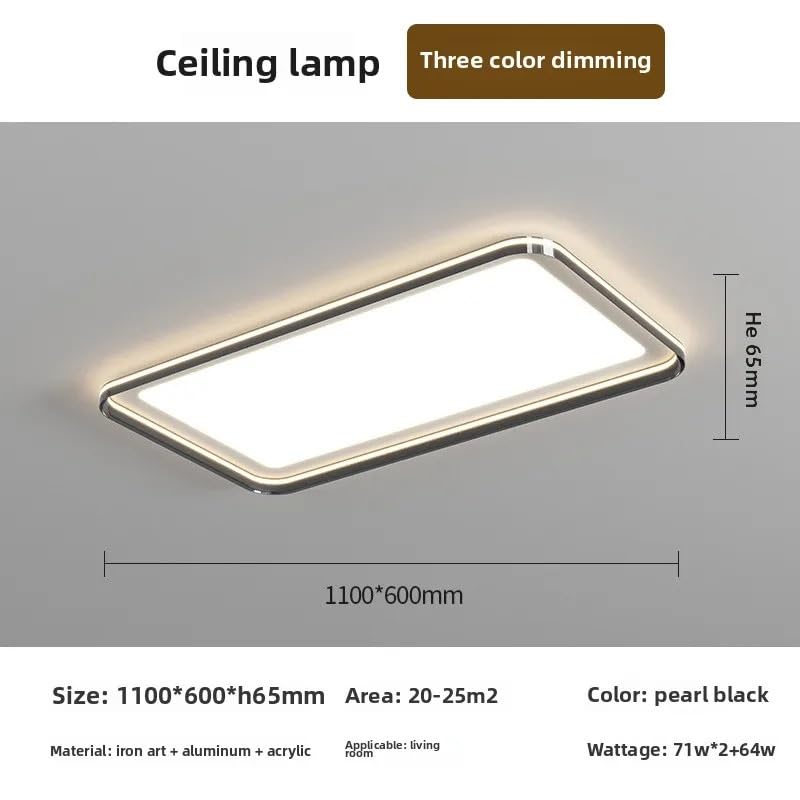 Ultra Thin Modern Ceiling Light Full Spectrum LED Eye Protection Smart Control for Living Room Bedroom Dining Room