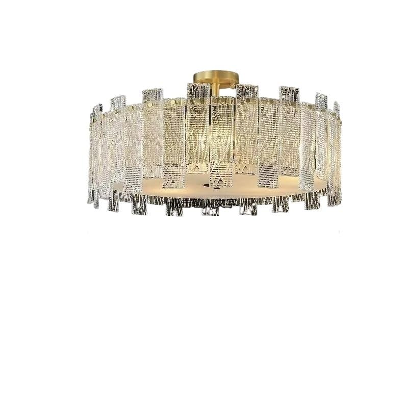 Chandelier, All Copper Dining Room Pendant Light, Designer Crystal Chandelier,Luxury Gold Ceiling Lamp for Living Room Dining Hotel bar(1000xH730mm,WarmWhite)