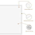 2x2 LED Flat Panel Troffer Light, 12 Pack 45W,5800LM, Edge-Lit 2x2FT LED Drop Ceiling Light Fixtures,5000K Daylight White,0-10V ETL Listed,Works from 110-277V AC