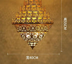 Pendant Lights, Classical Flame Pendant Light LED Zen Art Gold Lustre Hollow Carved Moroccan Lamp Hotel Buddha Hall Loft Restaurant(D80 H90CM)