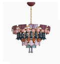 Oval Ceramic Chandelier, Vintage Art(Changeable D70cm Chandelier)