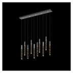 Modern Luxury Linear Crystal Pendant Light Multi-Drop Faceted Crystal Chandelier,Household