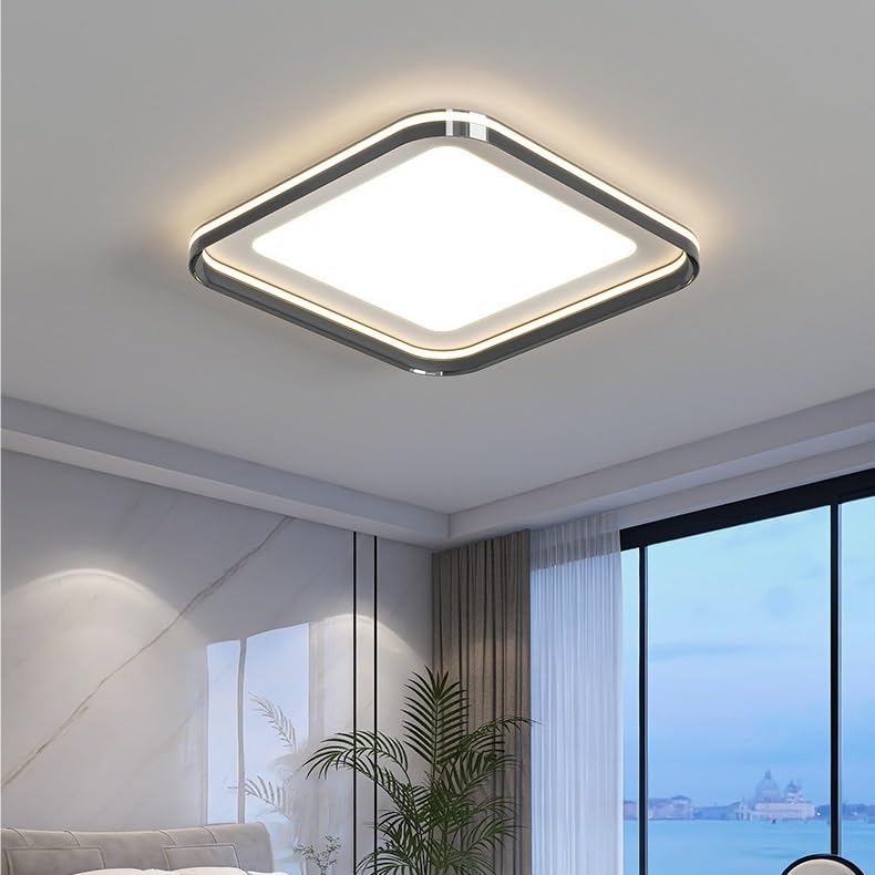 Ultra Thin Modern Ceiling Light Full Spectrum LED Eye Protection Smart Control for Living Room Bedroom Dining Room,Simple