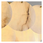 Round Alabaster Layered Chandelier Multi Disc Pendant Light ,Fresh