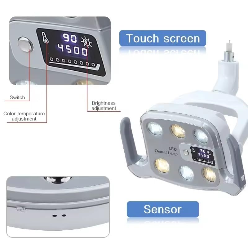 9W Ceiling Mounted Operating Light 6 LEDs Smart Induction Light Touch Screen