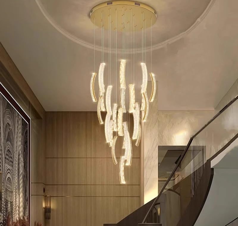 Ceiling Pendant Light, Modern Crystal Chandeliers Indoor Lighting Ceiling Lamp Hanging Lights Led for The Living Room(11 Head,Dimming)