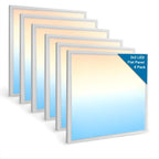 2x4 LED Flat Panel Light – LED Panel Flat Ceiling Light, Dimmable Flicker-Free 2x4 Ceiling Light for Drop Ceilings with Color & Wattage Selectable (Pack of 12)