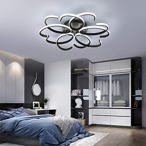 Aluminum Modern Led Ceiling Lights for Living Study Room Bedroom Lampe Plafond Indoor Ceiling Lamp Smart Lighting Decorative Lamp Fixtures Dimmable,72 * 8.5Cm