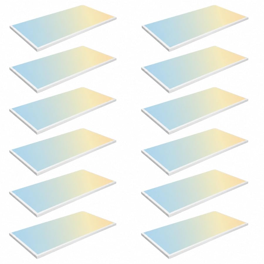 2x4 LED Flat Panel Light Surface Mount, 72W Ceiling Light, 9000 Lumens, 5CCT 3000K-6500K Selectable, 0-10V Dimmable, ETL Listed Light for Offices, Schools, Hospitals, Retail Stores (12 Pack)