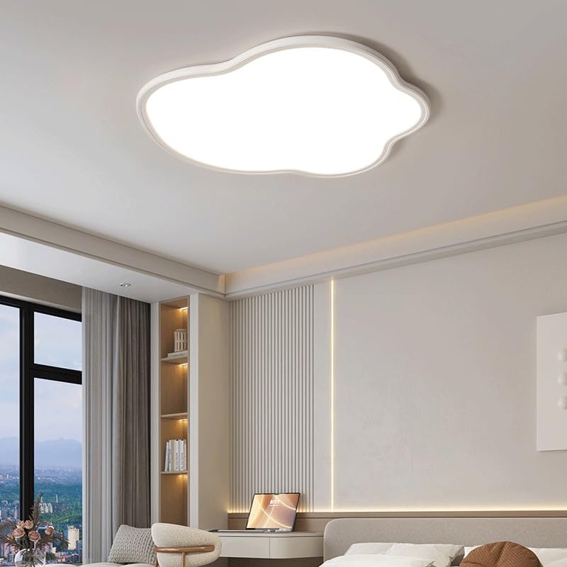 Acrylic White Ceiling Lamps Modern Simple Style Restaurant Light LED Three Color Dimmable for Living Room Bedroom Bar Study Close to Lights