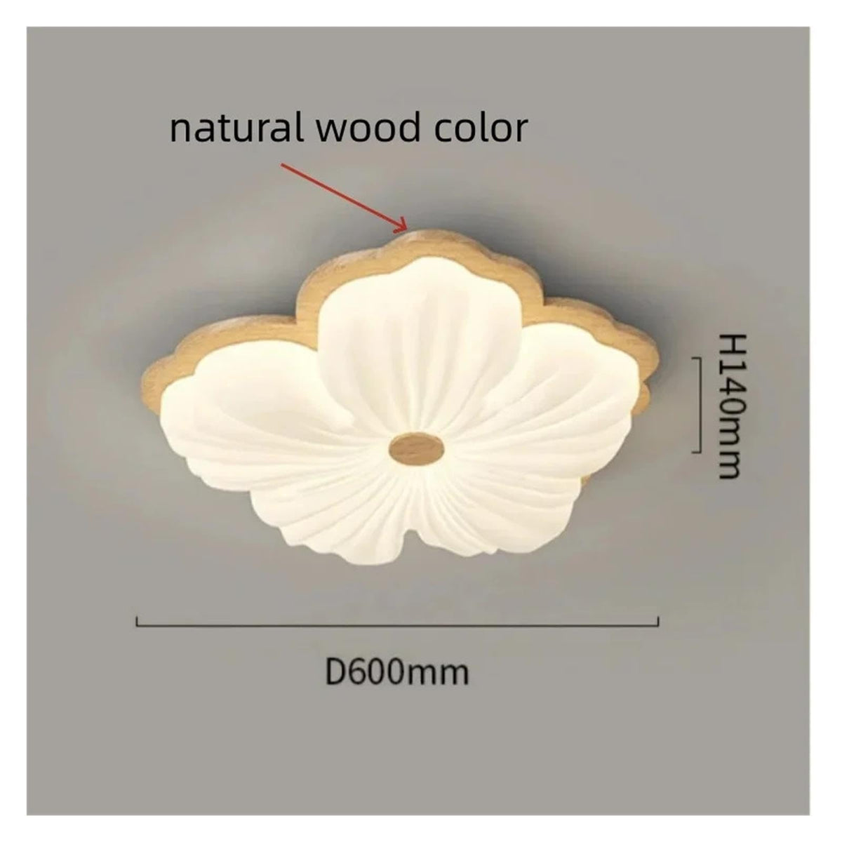 Wooden Color Cream Ceiling Lamp Bedroom LED Chandelier Lighting Stylish