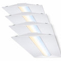 2x4 LED Troffer Light, LED Drop in Ceiling Light for Dropped Ceiling, 4000/5000/6000 Adjustable Lumens, 3500K/4000K/5000K Switchable Color Temperature, White (4 Pack)