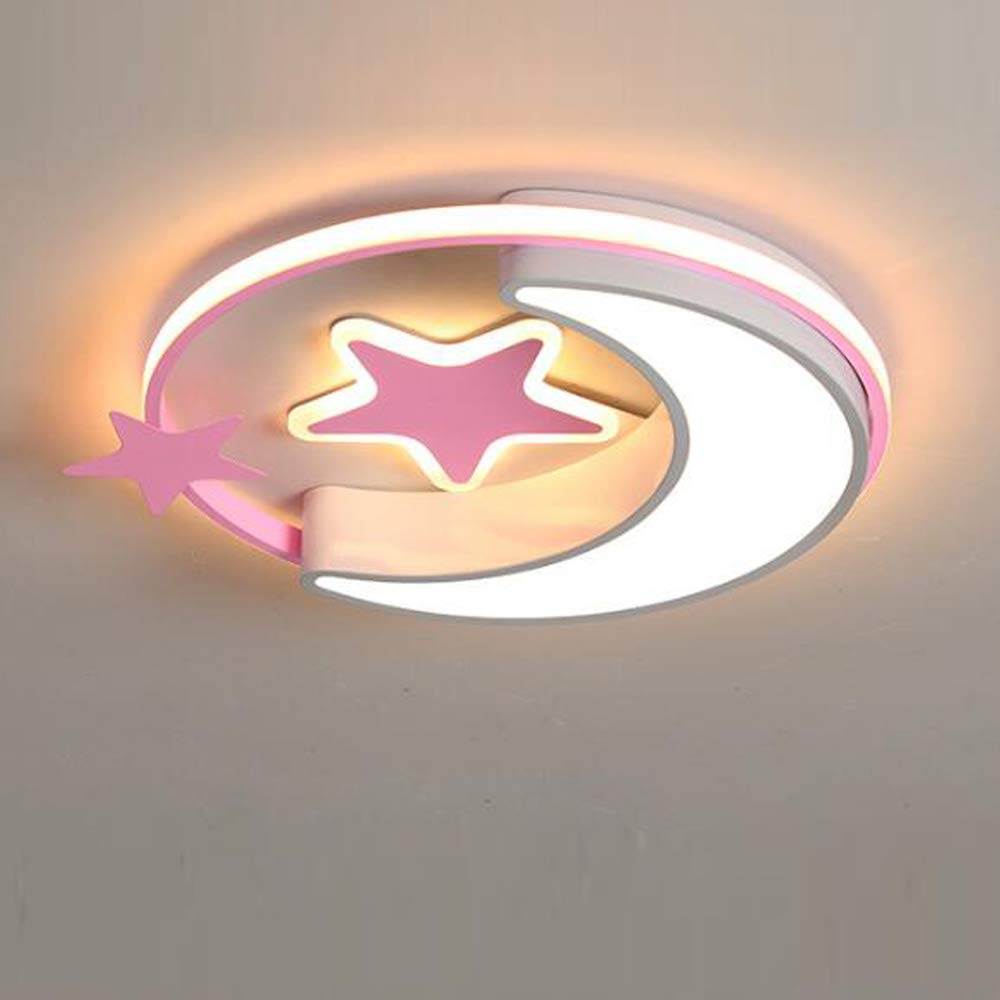 60Cm Modern Minimalist Ceiling Lights Children's Roomceiling Lighting Smart Creative Room Bedroom Lamp Ceiling Lamp,Pink,stepless dimming