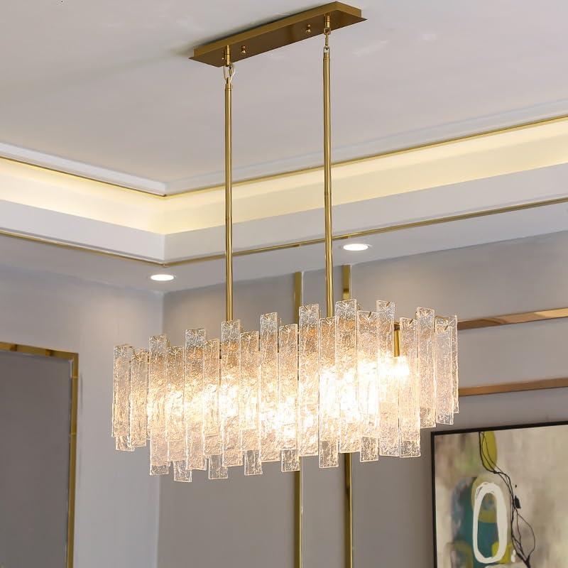 Pendant Lights, Crystal Chandelier Candles Gold Ceiling Lamp Living Room Decoration for Bedroom Lights Modern(D72cm,Neutral Light)