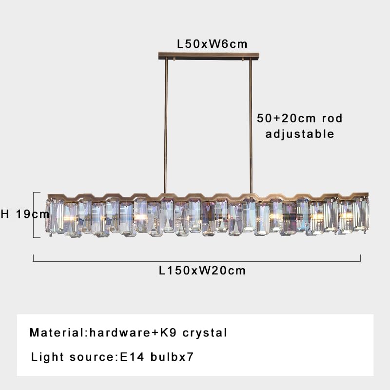 Modern Chandelier, Italian Luxury Colored Crystal LED Pendant Lamp Round Design Chandeliers for Living Dining Room Foyer Bedroom Art Lighting Decor(L150cm,White_Gold)