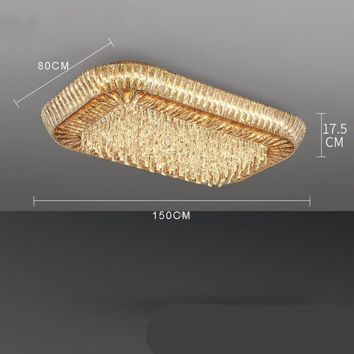 Chandelier, Modern Home Decor All Crystal Luxury Ceiling Lamps Gold Led Big Lighting for Bedroom Living Room(L150W80cm,Natural Light)