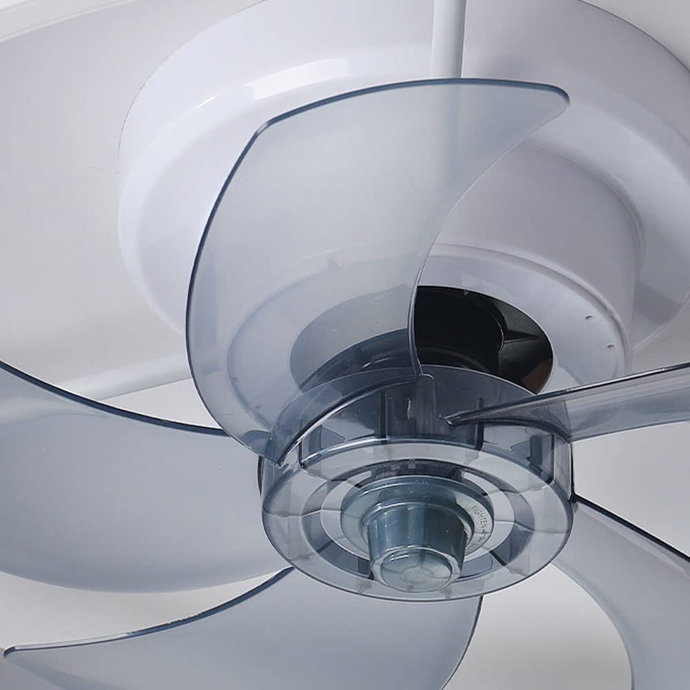 White/Black/Gold Copper Motor Light Fan Integrated Flush Mount Ceiling Lighting Fixture Led Ceiling Fan 3 Coltemperature Smart Remote Control Modern Ceiling Lamp for Living Room Bedroom/K/23