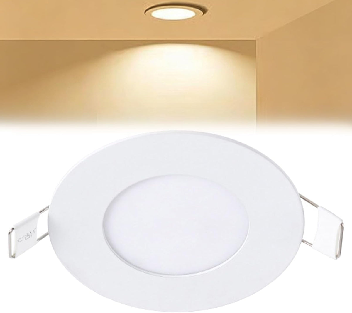 110V LED Recessed Light, Ultra Thin Round Aluminum Ceiling Downlight