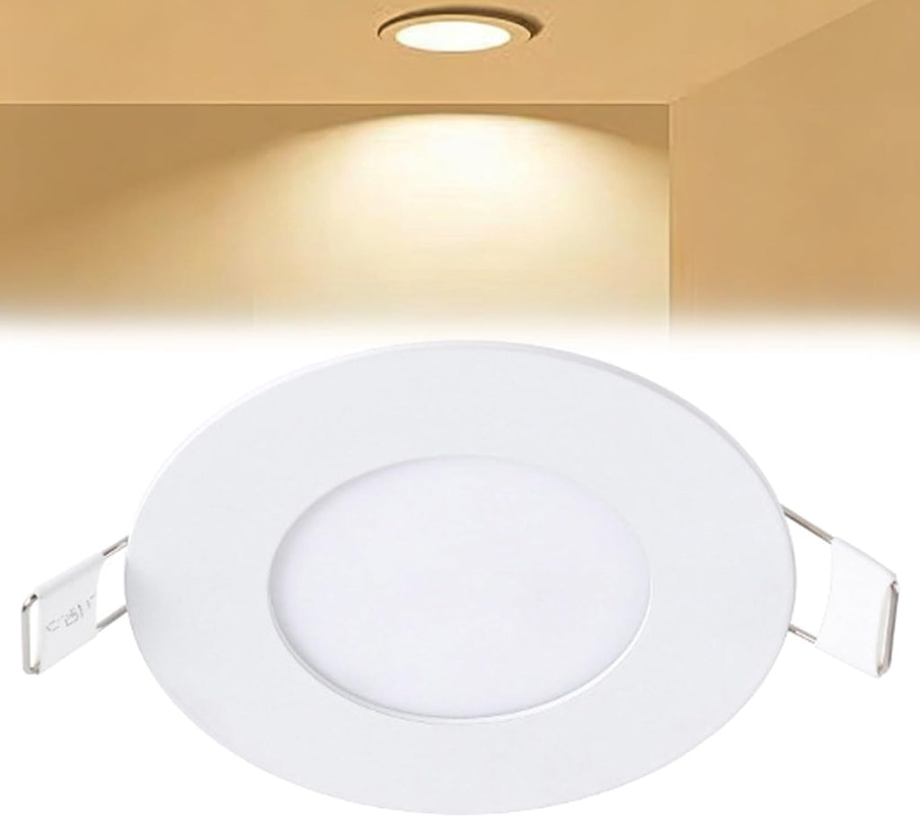 110V LED Recessed Light, Ultra Thin Round Aluminum Ceiling Downlight