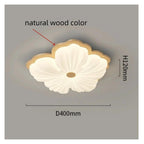 Wooden Color Cream Ceiling Lamp Bedroom LED Chandelier Lighting Stylish