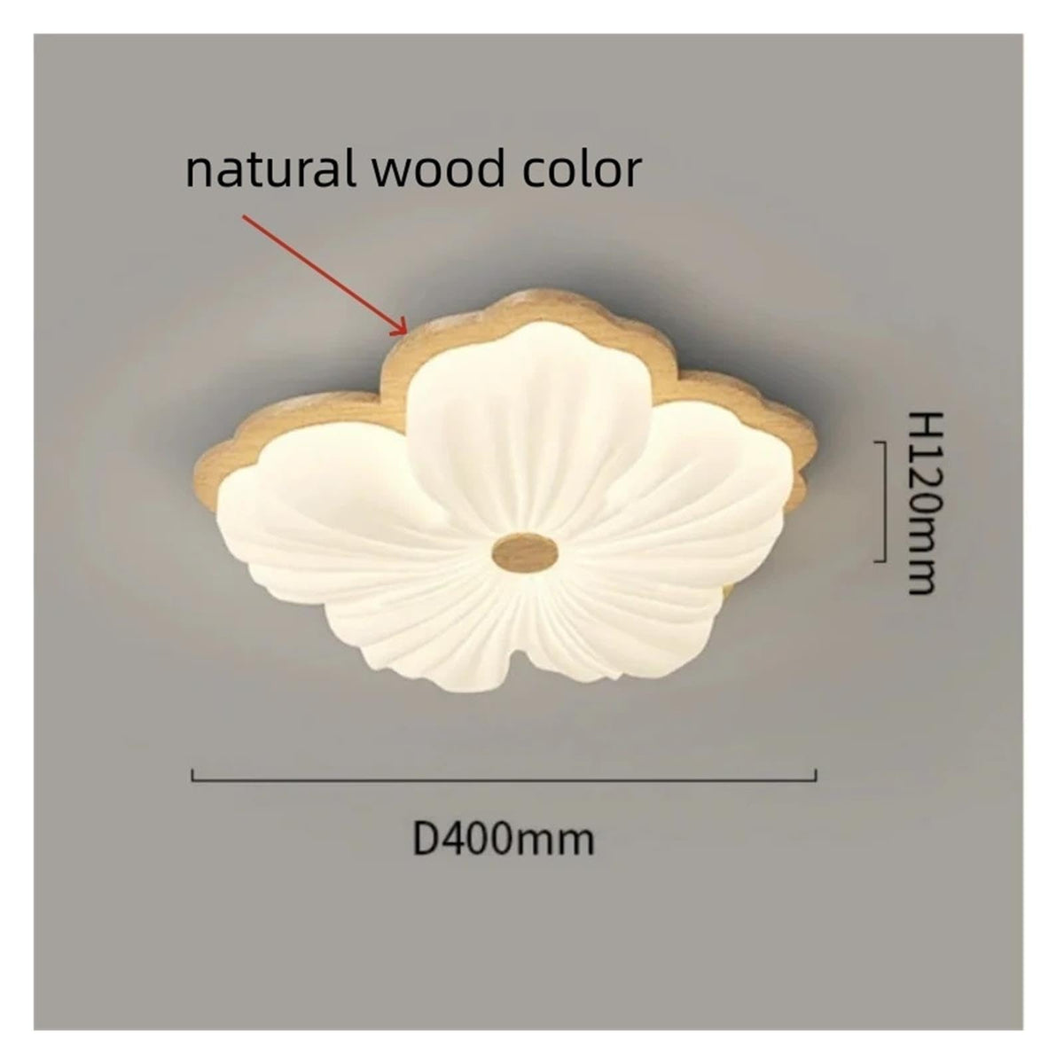 Wooden Color Cream Ceiling Lamp Bedroom LED Chandelier Lighting Stylish