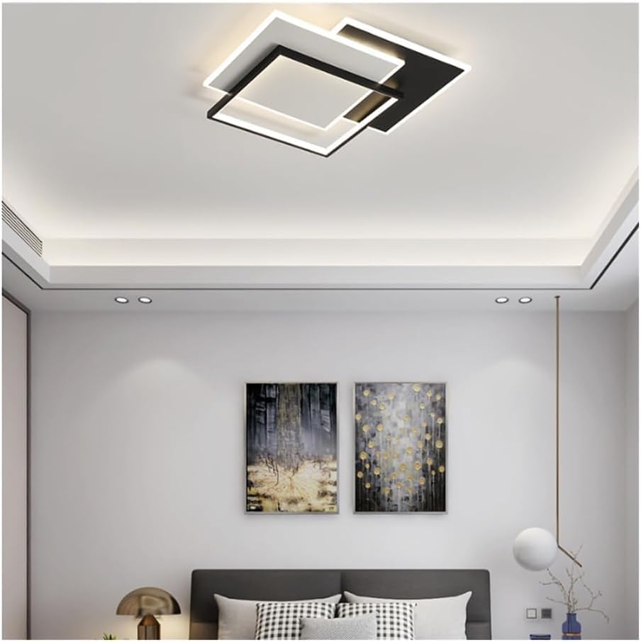 Ultra-Thin Smart Dimming LED Master Bedroom Ceiling Light Flush Mount Indoor Lighting Fixtures Compatible with Living Room,Luxury