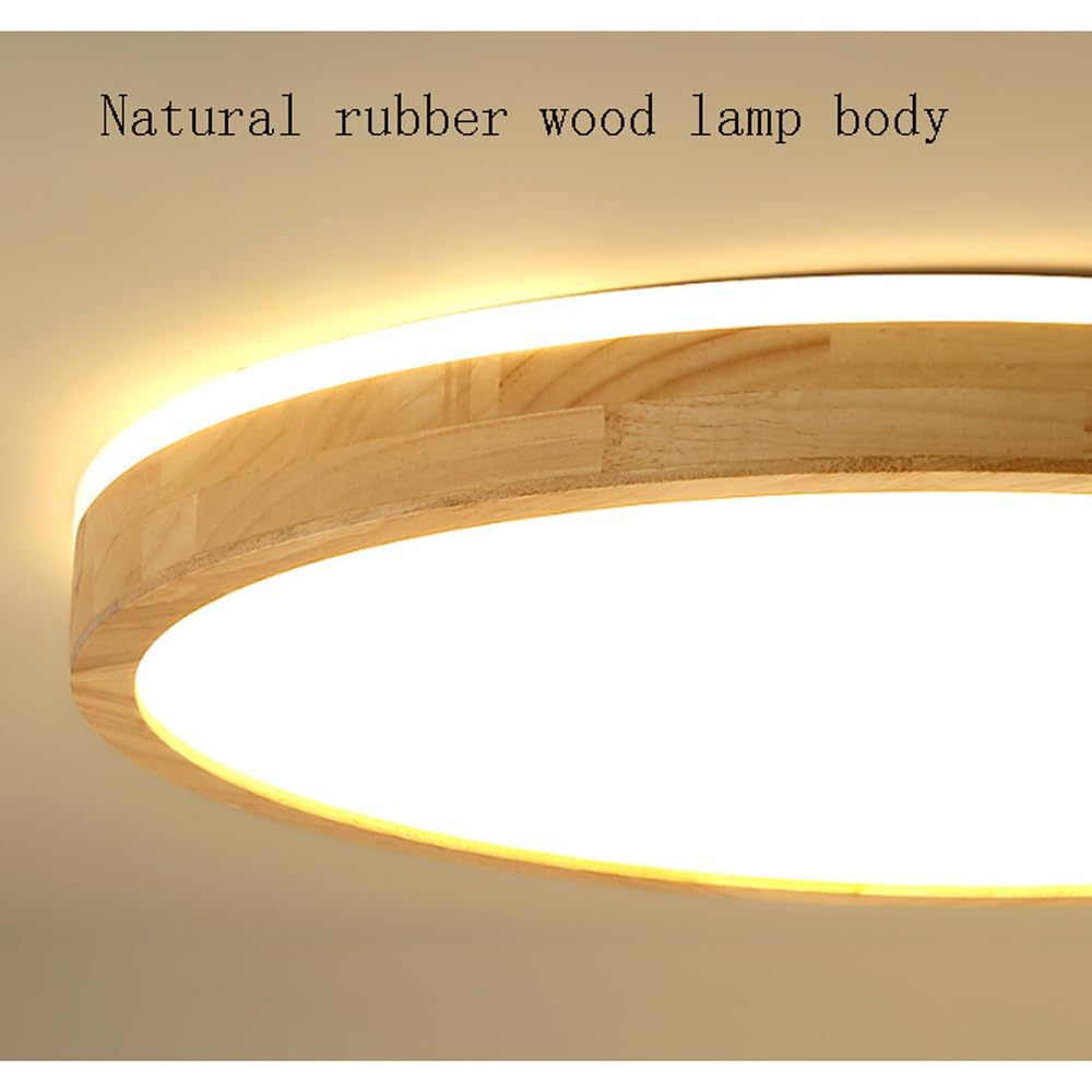 Wooden Ceiling Lamp, Chinese Restaurant Flat Ceiling Lighting, Smart Living Room Bedroom Ceiling Lamps Fixture, LED 3000-6000K Dimmable Energy Saving Ceiling Lights, for Living Room, Office