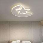 50CM Moon Star Ceiling Light 41W Dimmable Acrylic Flush Mount with Remote for Bedroom Living Room(Stepless dimming+Remote Control)