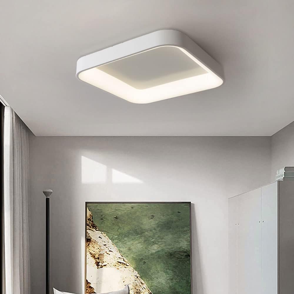 15.8" Dimmable LED Flush Mount Ceiling Light with Remote, 3000K-6000K for Bedroom Living Room(Natural Grey,23.6in)