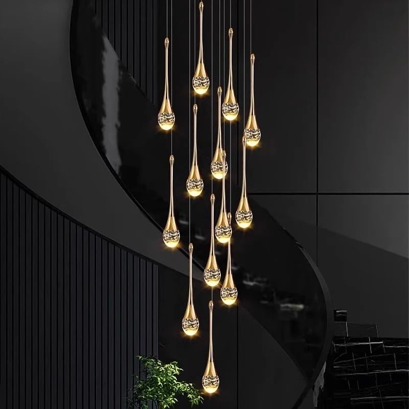 Modern Stair Chandelier Pendant Lights Indoor Lighting Ceiling Light Hanging Led Chandeliers for Living Room Lightin