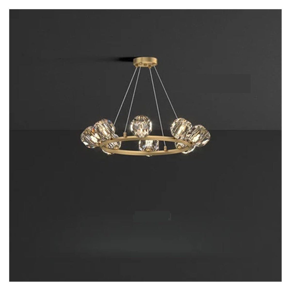 Artistic Round Black Gold Crystal LED Designer Stainless Steel Lustre Lamparas De Techo Ceiling Lights.Ceiling Lamp for Foyer,Beautiful