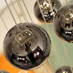 Nordic Minimalist Staircase Lighting Chandelier Living Room Suspended Ceiling Lamp Loft Circular Pendant Light(25 Heads,White Light)