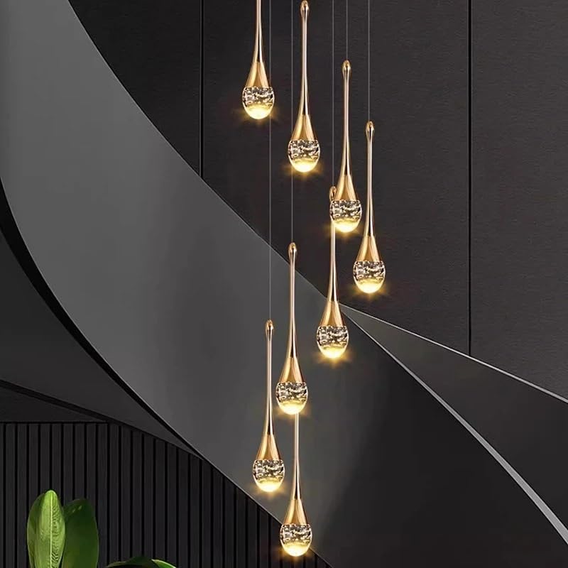 Modern Stair Chandelier Pendant Lights Indoor Lighting Ceiling Light Hanging Led Chandeliers for Living Room Lightin