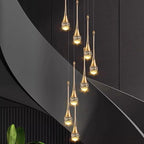 Modern Stair Chandelier Pendant Lights Indoor Lighting Ceiling Light Hanging Led Chandeliers for Living Room Lightin