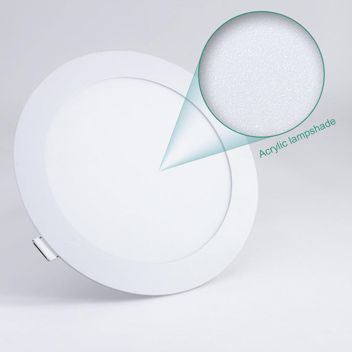 110V Round LED Ceiling Light, Ultra Slim Recessed Aluminum Downlight