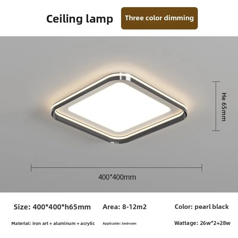 Ultra Thin Modern Ceiling Light Full Spectrum LED Eye Protection Smart Control for Living Room Bedroom Dining Room,Simple