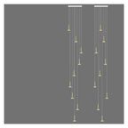 Nordic Minimalist Hanging Chandelier for Staircase Living Room Modern Home Decor Lighting Lustre Fixture