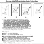 10 Pack LED 8-Inch Commercial-Grade Recessed Lighting Fixture 8 Inch Commercial Downlight 24W 30/40/50K Changeable Dimmable, 100-277V Hardwired Downlight, Indoor Ceiling Light, ETL