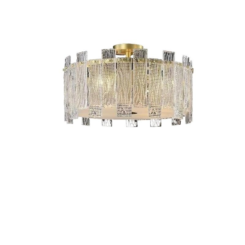 Chandelier, All Copper Dining Room Pendant Light, Designer Crystal Chandelier,Luxury Gold Ceiling Lamp for Living Room Dining Hotel bar(1000xH730mm,WarmWhite)