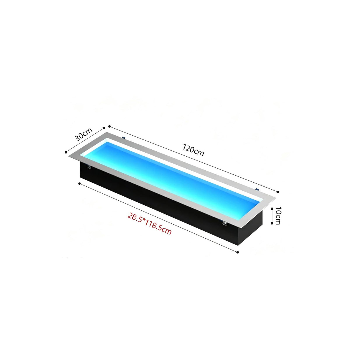 30x120cm Recessed Blue Sky Ceiling Lamp, Smart Adjustable Daylight Simulation Light, Natural Sky Effect Fixture for Home Commercial Use IntegratedCeiling