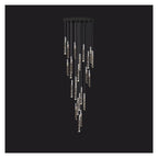 Modern Luxury Linear Crystal Pendant Light Multi-Drop Faceted Crystal Chandelier,Household