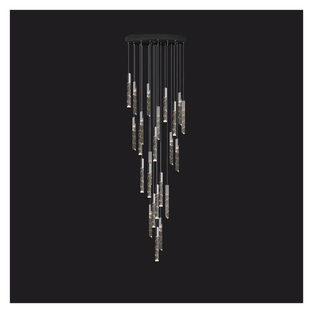 Modern Luxury Linear Crystal Pendant Light Multi-Drop Faceted Crystal Chandelier,Household